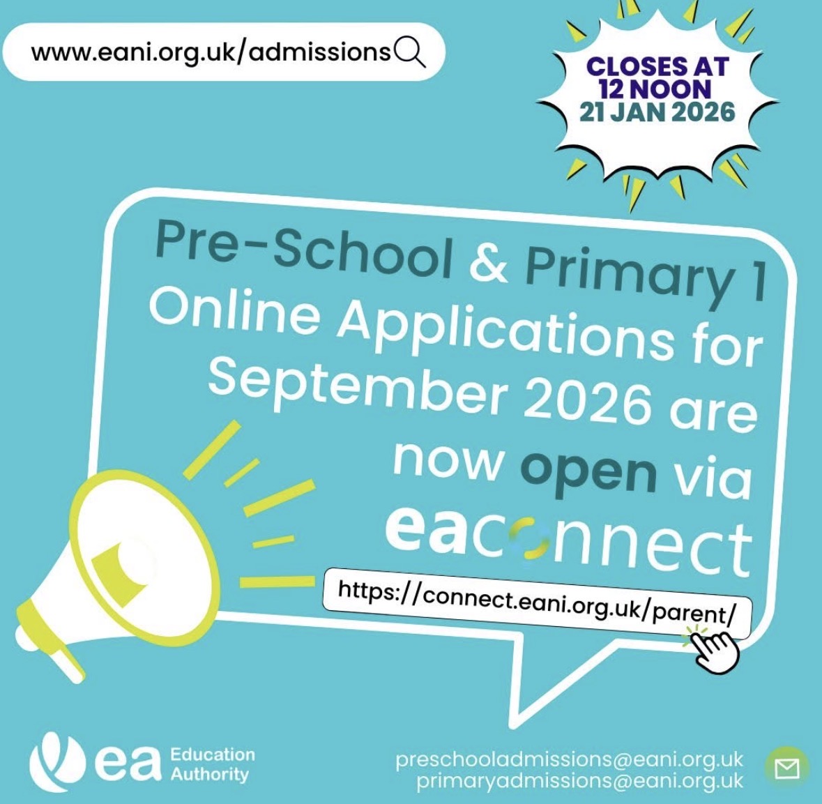 Pre-School and Primary 1 Online Applications